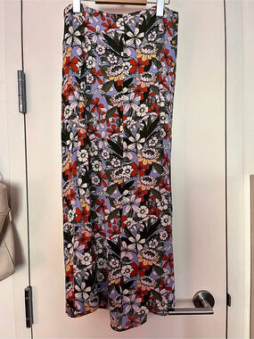 Urban Outfitters Floral Maxi Skirt in Purple & Red Like New